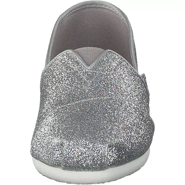TOMS Girls Alpargata Loafer FlatSilver Iridescent Glimmer