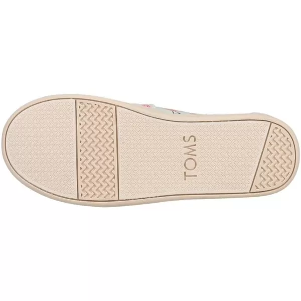TOMS Girls Alpargata Loafer FlatSoft Blue Hawaiian Flamingos
