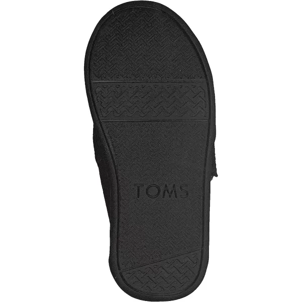 TOMS Girls Alpargata Tiny SlipOn  ToddlerBlack Canvas