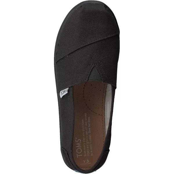 TOMS Girls Alpargata Tiny SlipOn  ToddlerBlackBlack