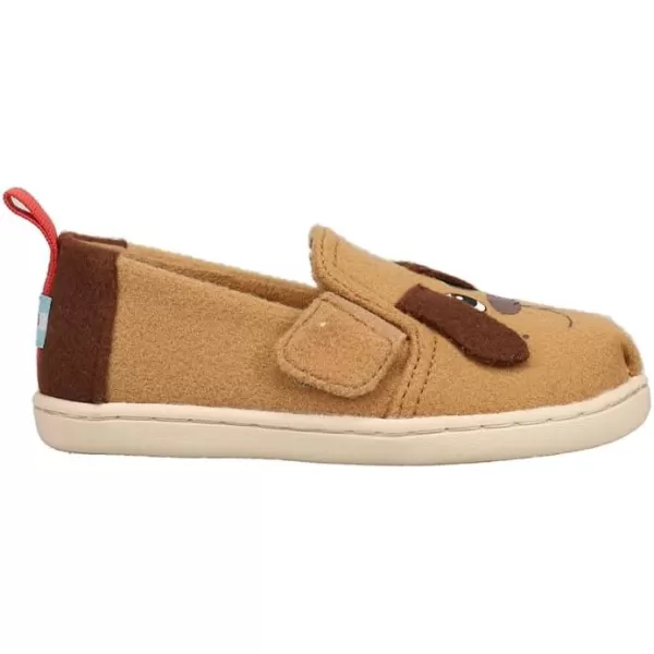TOMS Girls Alpargata Tiny SlipOn  ToddlerBrown