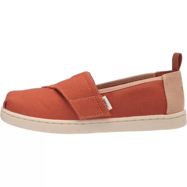 TOMS Girls Alpargata Tiny SlipOn  ToddlerBrown Slubby Woven