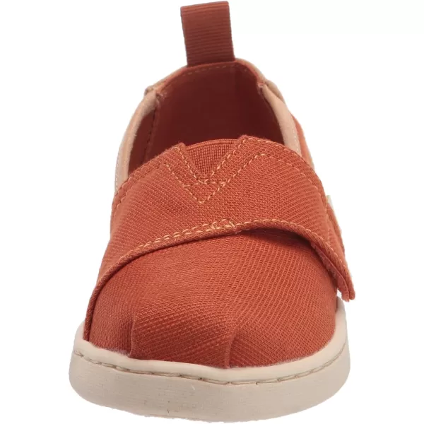 TOMS Girls Alpargata Tiny SlipOn  ToddlerBrown Slubby Woven