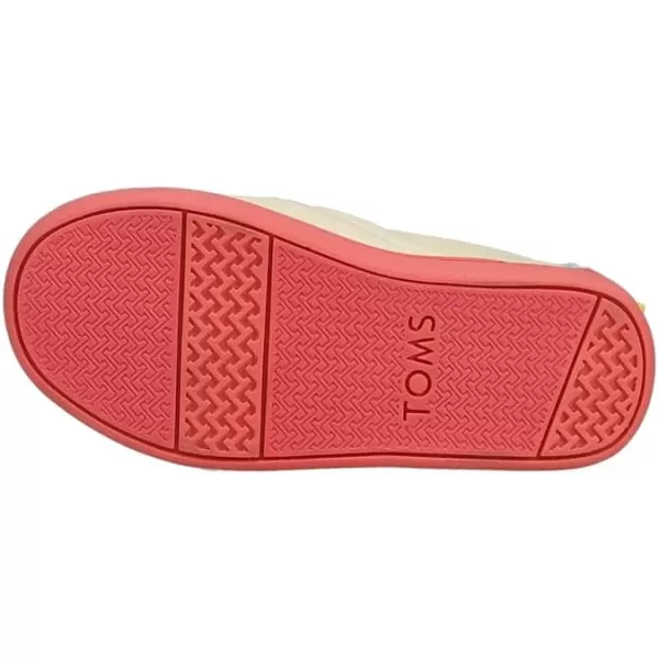 TOMS Girls Alpargata Tiny SlipOn  ToddlerIvory Floral Llamas Prin