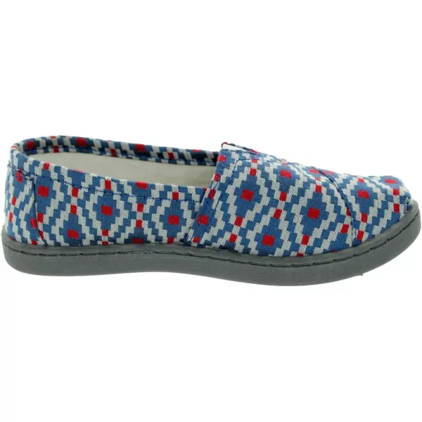 TOMS Girls Alpargata Tiny SlipOn  ToddlerNavy Diamond