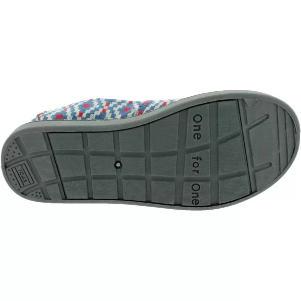 TOMS Girls Alpargata Tiny SlipOn  ToddlerNavy Diamond