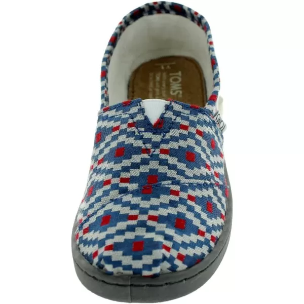 TOMS Girls Alpargata Tiny SlipOn  ToddlerNavy Diamond