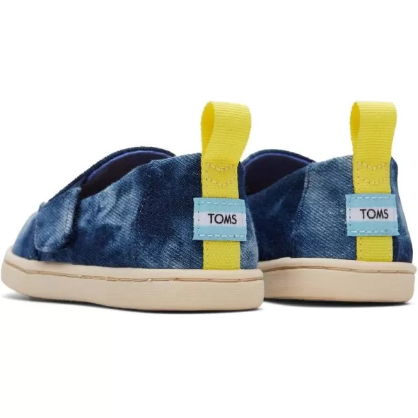 TOMS Girls Alpargata Tiny SlipOn  ToddlerNavy and Lightning Bolts