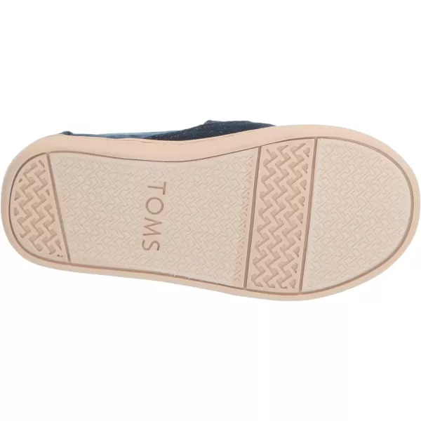TOMS Girls Alpargata Tiny SlipOn  ToddlerNavy and Lightning Bolts