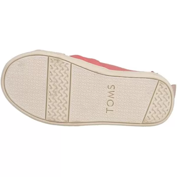 TOMS Girls Alpargata Tiny SlipOn  ToddlerPeach Canvas