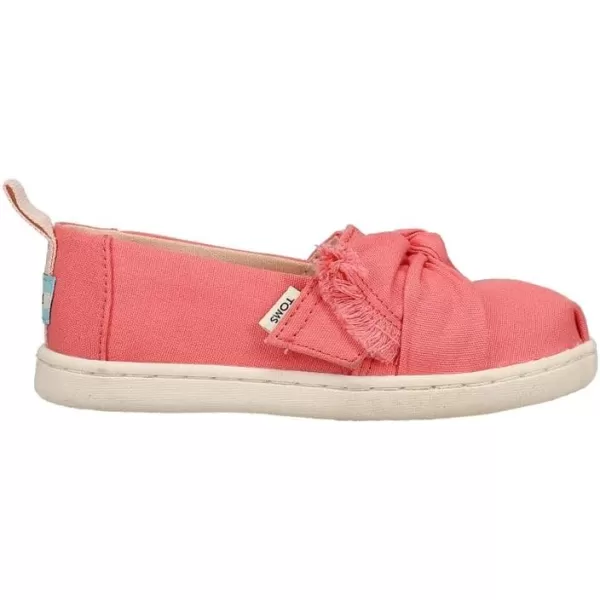 TOMS Girls Alpargata Tiny SlipOn  ToddlerPeach Canvas