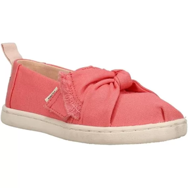 TOMS Girls Alpargata Tiny SlipOn  ToddlerPeach Canvas
