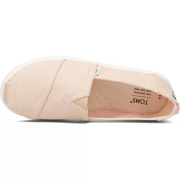 TOMS Girls Alpargata Tiny SlipOn  ToddlerPeony Subtle Metallic