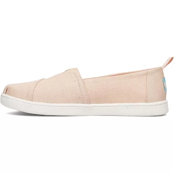 TOMS Girls Alpargata Tiny SlipOn  ToddlerPeony Subtle Metallic