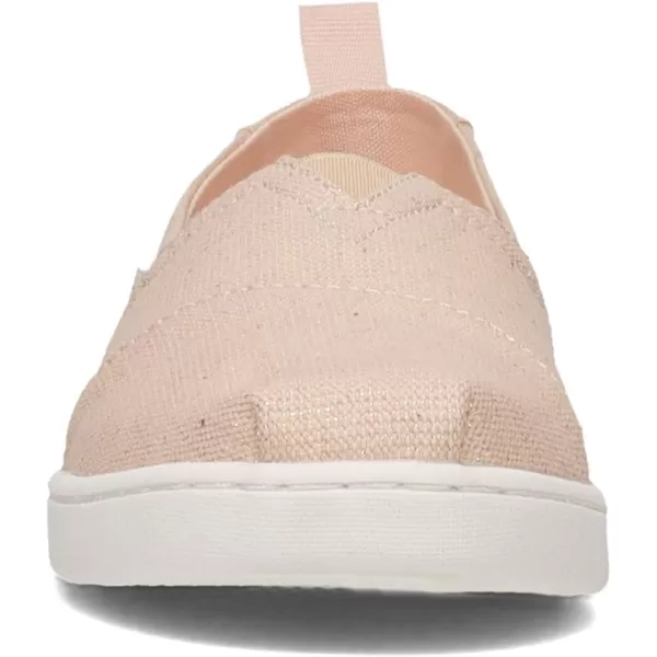 TOMS Girls Alpargata Tiny SlipOn  ToddlerPeony Subtle Metallic