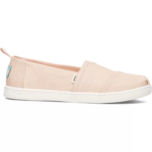 TOMS Girls Alpargata Tiny SlipOn  ToddlerPeony Subtle Metallic