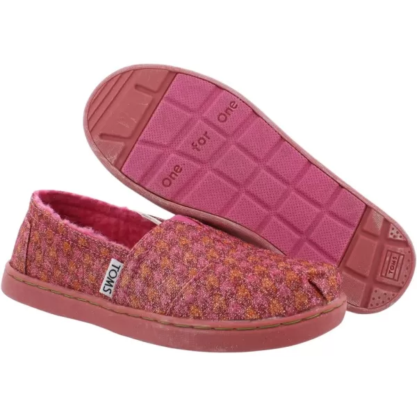 TOMS Girls Alpargata Tiny SlipOn  ToddlerRedRedred