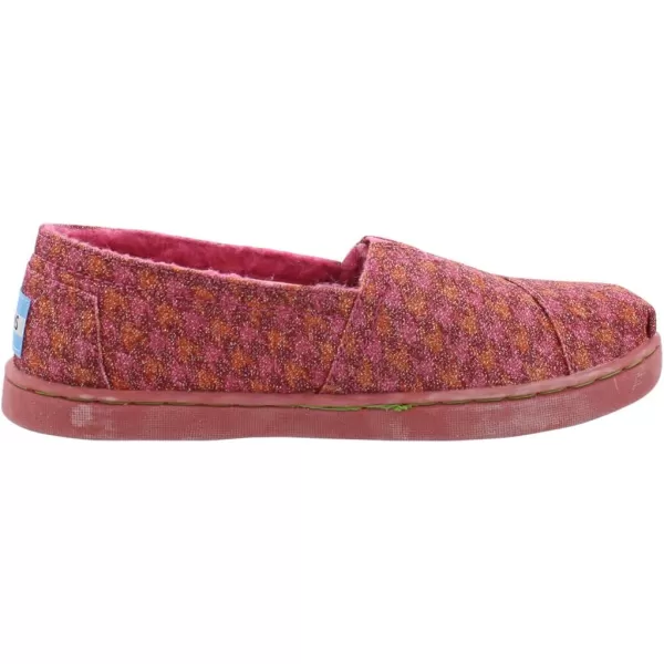 TOMS Girls Alpargata Tiny SlipOn  ToddlerRedRedred