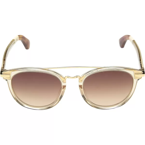 TOMS Harlan Round SunglassesChampagne CrystalBrown Gradient