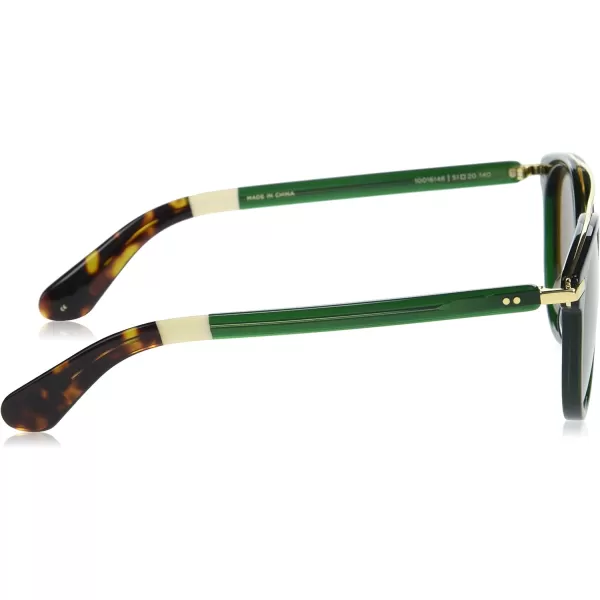 TOMS Harlan Round SunglassesSea MossShiny GoldSolid Brown