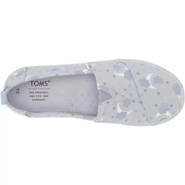 TOMS Kids Girls Alpargata Glitter Slip On Flats Casual  PinkArctic Ice