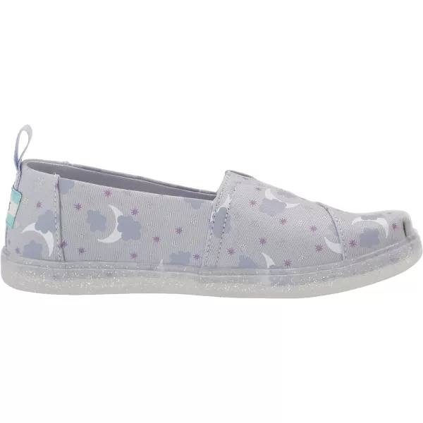 TOMS Kids Girls Alpargata Glitter Slip On Flats Casual  PinkArctic Ice