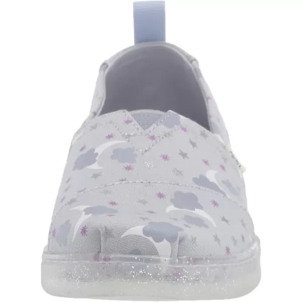 TOMS Kids Girls Alpargata Glitter Slip On Flats Casual  PinkArctic Ice