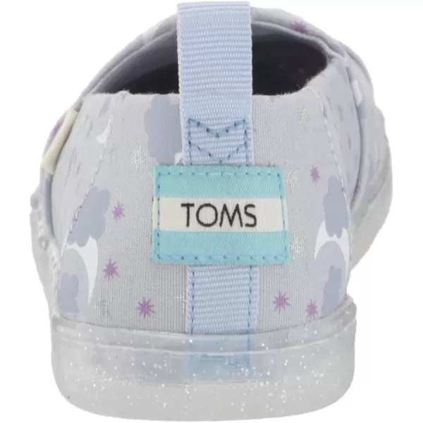 TOMS Kids Girls Alpargata Glitter Slip On Flats Casual  PinkArctic Ice