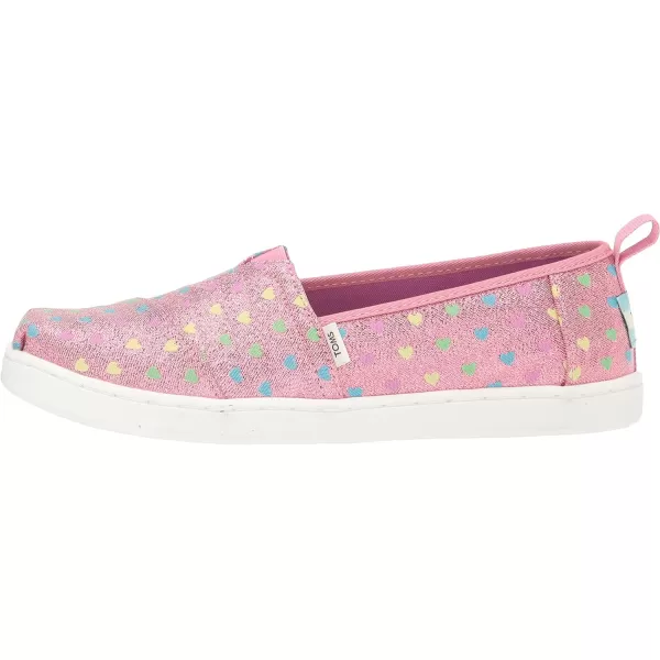 TOMS Kids Girls Alpargata Glitter Slip On Flats Casual  PinkMulti