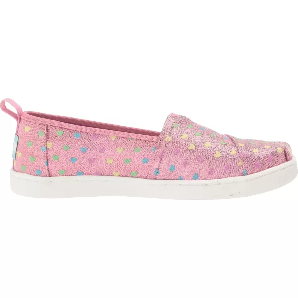 TOMS Kids Girls Alpargata Glitter Slip On Flats Casual  PinkMulti