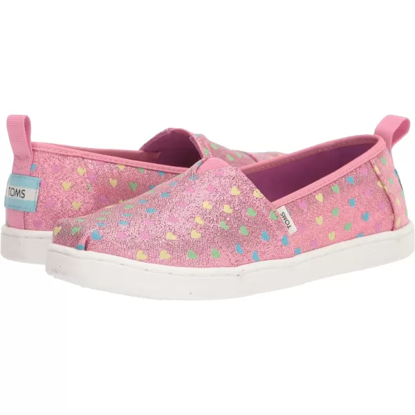 TOMS Kids Girls Alpargata Glitter Slip On Flats Casual  PinkMulti