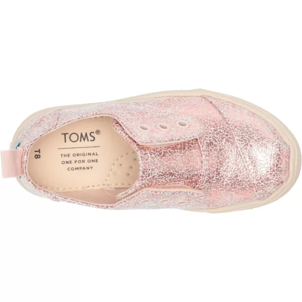 TOMS Kids Girls Cordones Cupsole Tie Dye Lace Up Sneakers Shoes Casual  WhiteDusty Peony Crackle Foil
