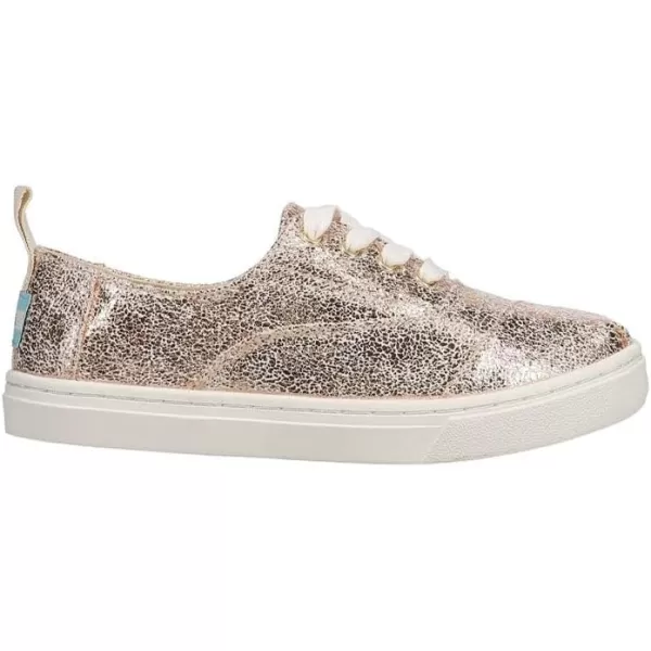 TOMS Kids Girls Cordones Cupsole Tie Dye Lace Up Sneakers Shoes Casual  WhiteGold Crackle Foil