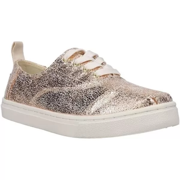 TOMS Kids Girls Cordones Cupsole Tie Dye Lace Up Sneakers Shoes Casual  WhiteGold Crackle Foil