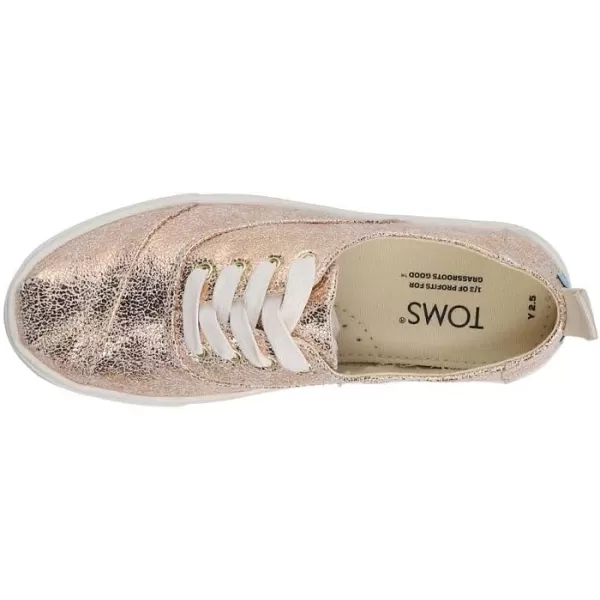 TOMS Kids Girls Cordones Cupsole Tie Dye Lace Up Sneakers Shoes Casual  WhiteGold Crackle Foil