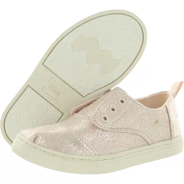 TOMS Kids Girls Cordones Cupsole Tie Dye Lace Up Sneakers Shoes Casual  WhiteRose Gold Metallic Crackle Foil