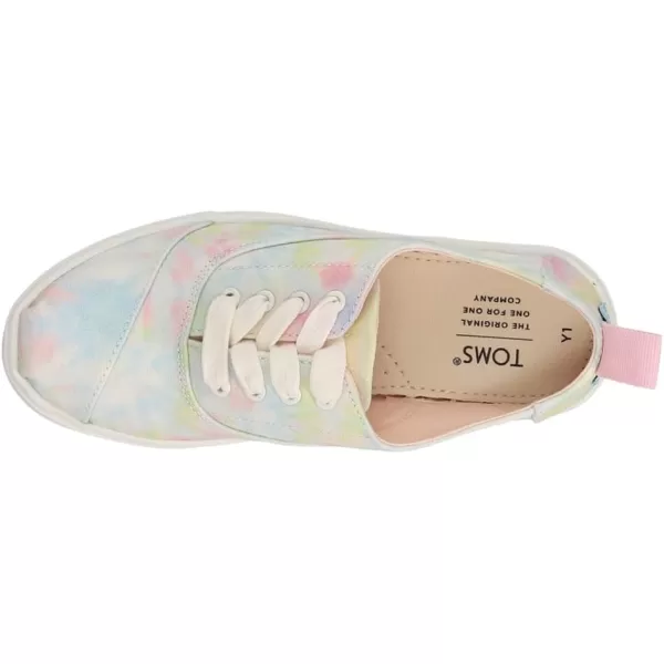 TOMS Kids Girls Cordones Cupsole Tie Dye Lace Up Sneakers Shoes Casual  WhiteTiedye Canvas