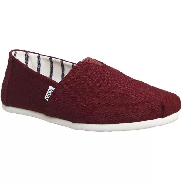 TOMS Mens Alpargata 30 SlipOn ShoeBlack Cherry Heritage Canvas
