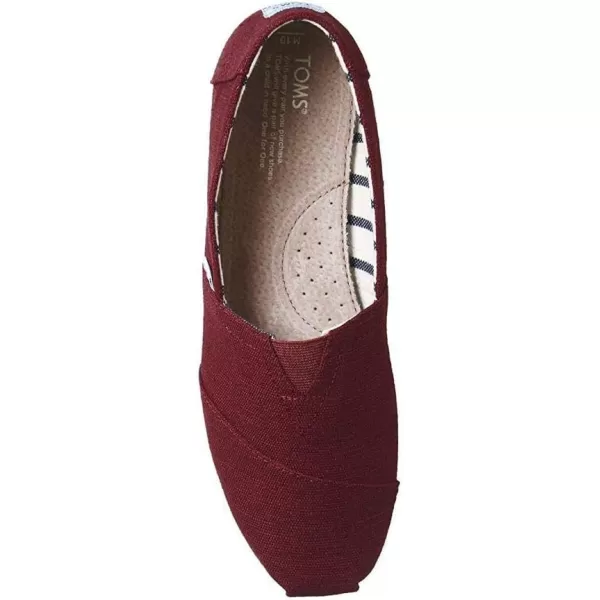 TOMS Mens Alpargata 30 SlipOn ShoeBlack Cherry Heritage Canvas