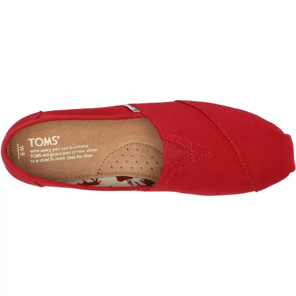 TOMS Mens Alpargata 30 SlipOn ShoeRed Canvas