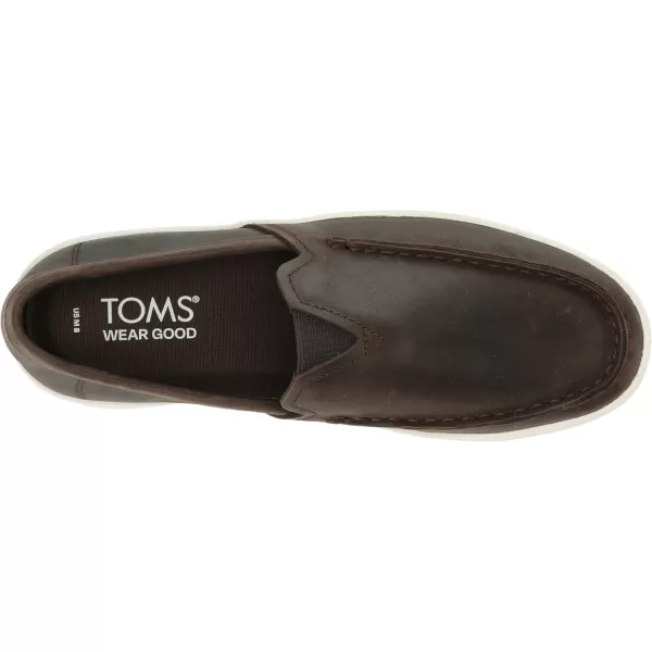 TOMS Mens Trvl Lite SneakerDark Brown Leather