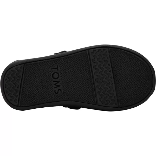 TOMS Silver Iridescent Glimmer Tiny Mary Jane Flat 10011521Black Foil Dot Microfiber