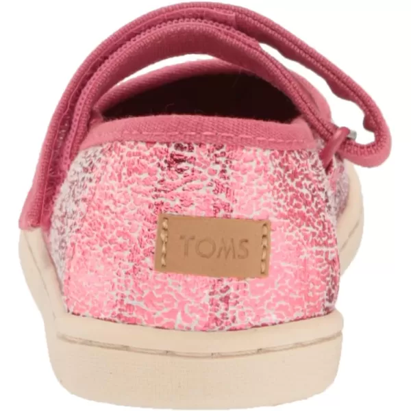 TOMS Silver Iridescent Glimmer Tiny Mary Jane Flat 10011521Dark Rose