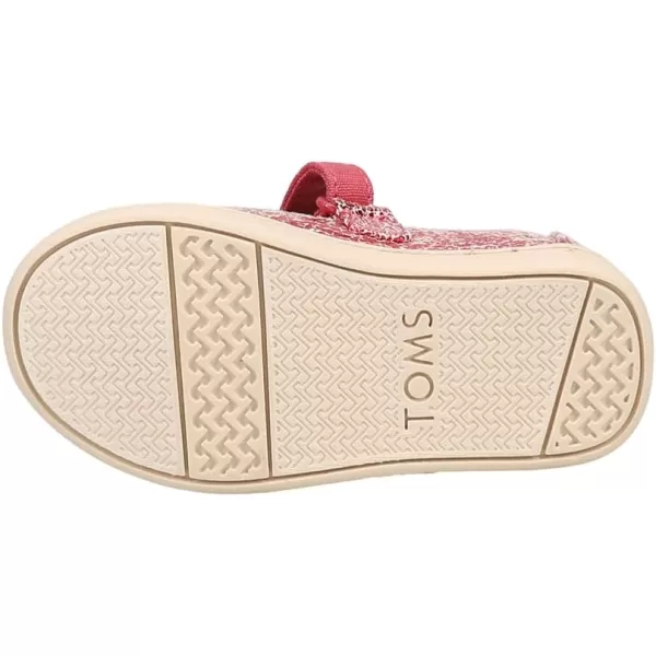TOMS Silver Iridescent Glimmer Tiny Mary Jane Flat 10011521Pink
