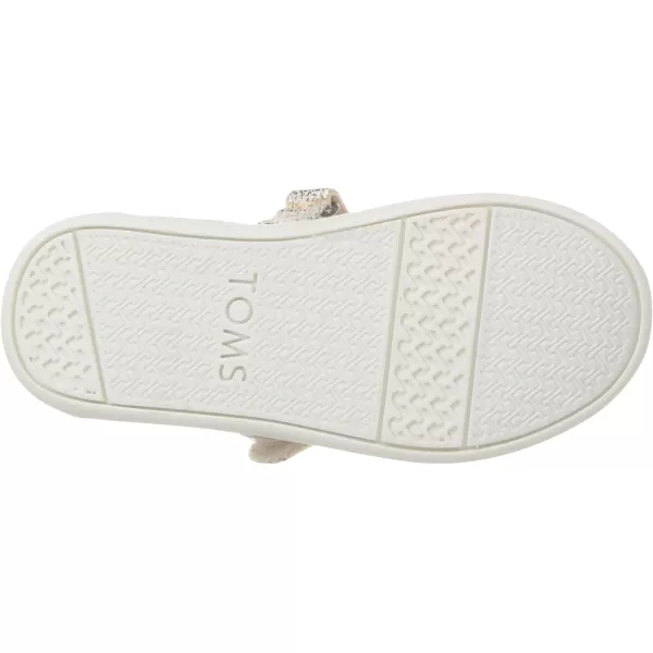TOMS Silver Iridescent Glimmer Tiny Mary Jane Flat 10011521Rose Gold