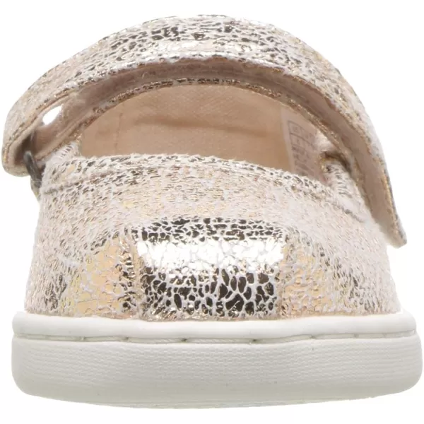 TOMS Silver Iridescent Glimmer Tiny Mary Jane Flat 10011521Rose Gold