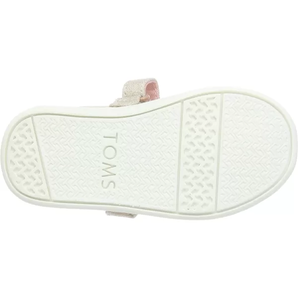 TOMS Silver Iridescent Glimmer Tiny Mary Jane Flat 10011521Rose Gold Iridescent Foil