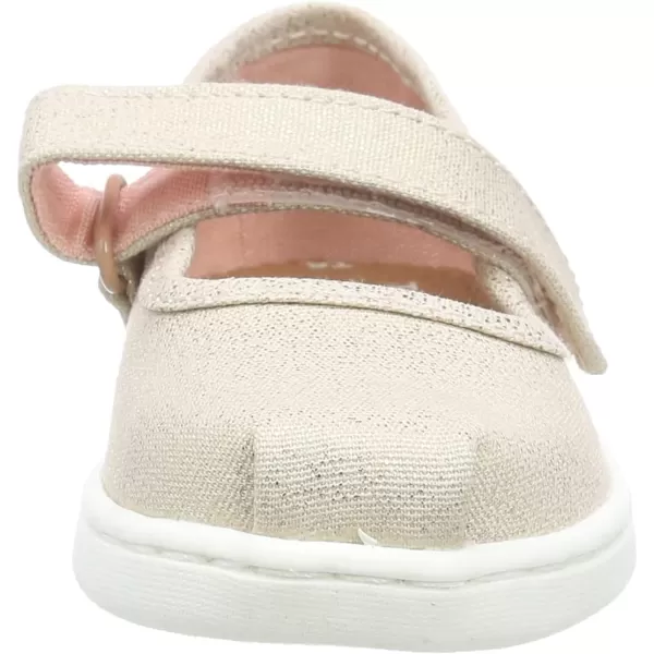 TOMS Silver Iridescent Glimmer Tiny Mary Jane Flat 10011521Rose Gold Iridescent Foil