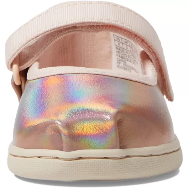 TOMS Silver Iridescent Glimmer Tiny Mary Jane Flat 10011521Rose Gold Metallic