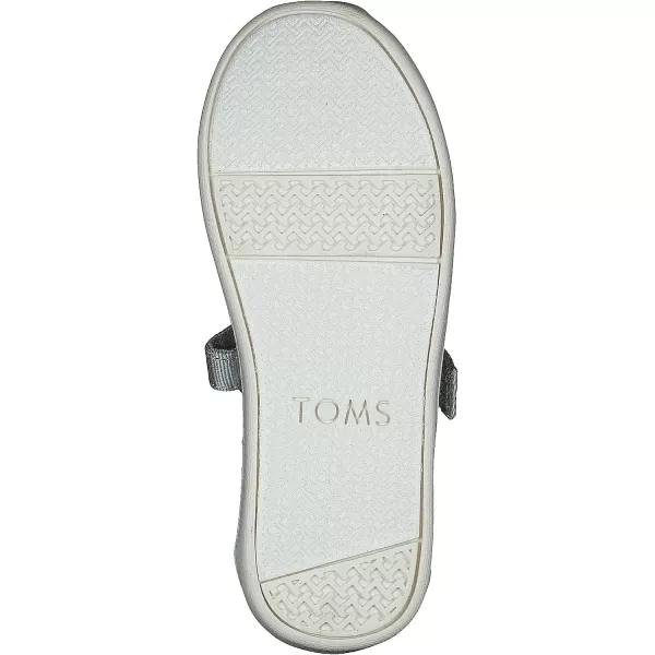 TOMS Silver Iridescent Glimmer Tiny Mary Jane Flat 10011521Silver Iridescent Glimmer
